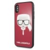 Karl Lagerfeld KLHCPXDLHRE iPhone X/Xsczerwony/red Iconic Glitter Karl`s Head